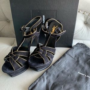 YSl Saint Laurent Tribute CO 105 leather and suede shoes